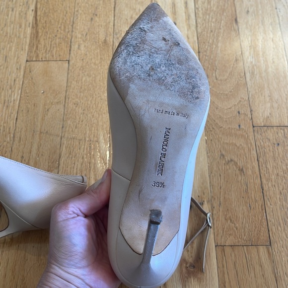 Manolo Blahnik beige heels size 39.5 - Picture 7 of 8